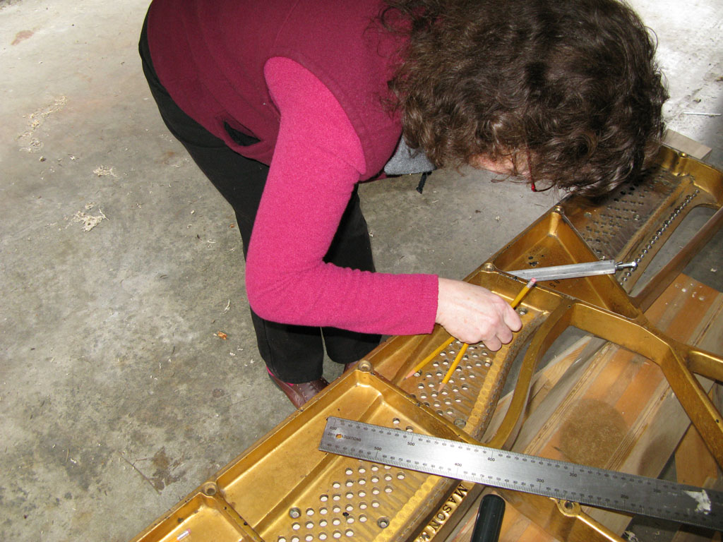 The piano structural rebuilding process - step 9