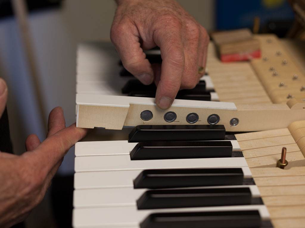 Piano touch weight process - step 14